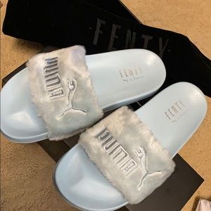 Fenty Puma Fur Slides blue
